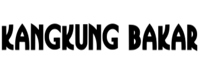 Kangkung Bakar Font Preview