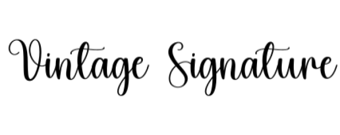 Vintage Signature Font Preview