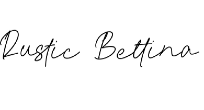 Rustic Bettina Font Preview