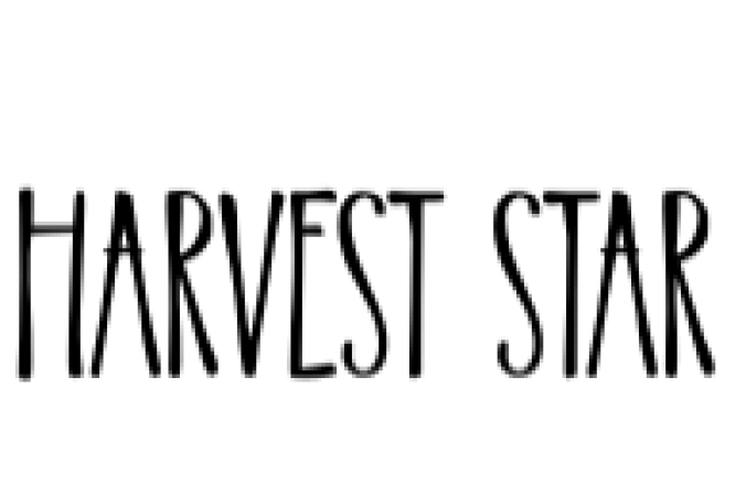 Harvest Star Font Preview