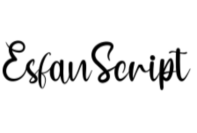 Esfan Script Font Preview
