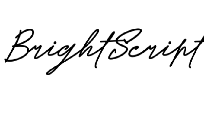 Bright Script Font Preview