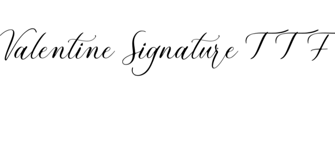 Valentine Signature Font Preview