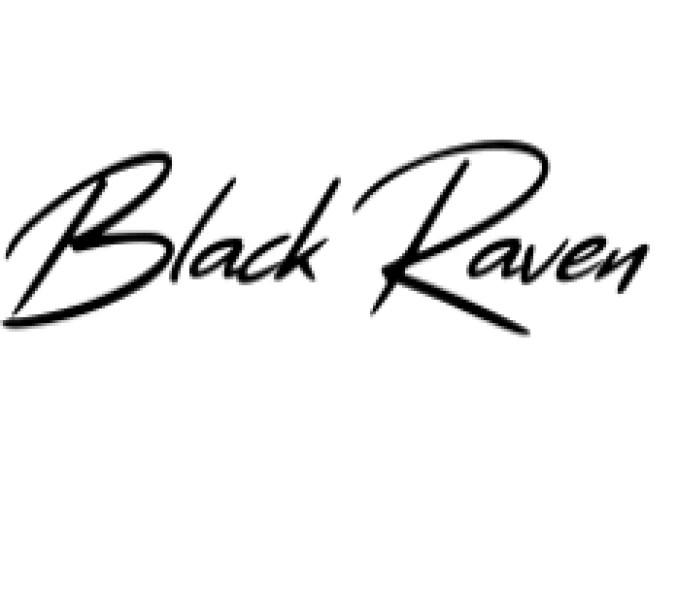 Black Raven Font Preview
