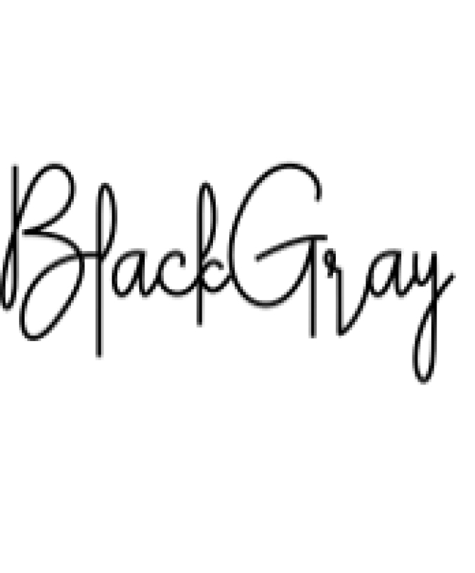 Black Gray Font Preview