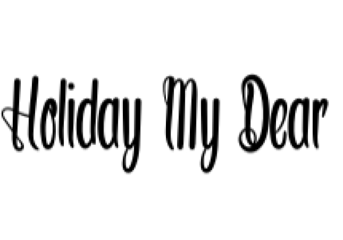 Holiday My Dear Font Preview