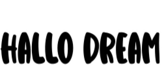 Hallo Dream Font Preview