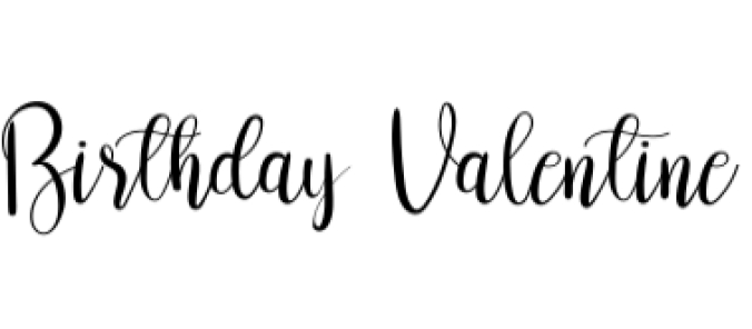 Birthday Valentine Font Preview
