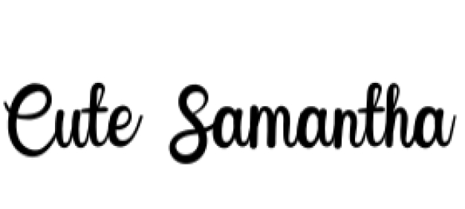 Cute Samantha Font Preview
