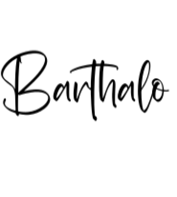 Barthalo Font Preview