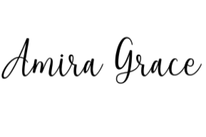 Amira Grace Font Preview