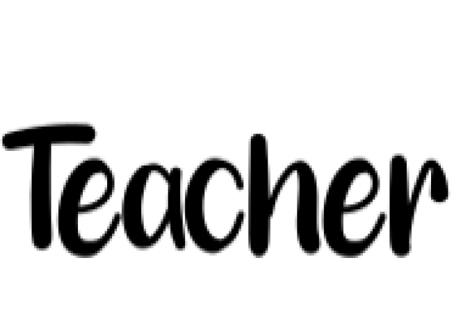 Teacher Font Preview