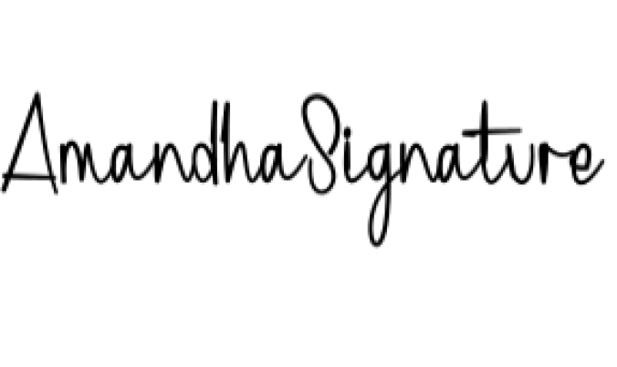 Amandha Signature Font Preview