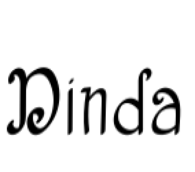 Dinda Font Preview
