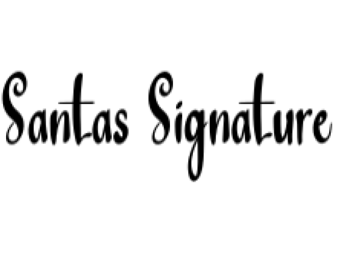 Santa's Signature Font Preview