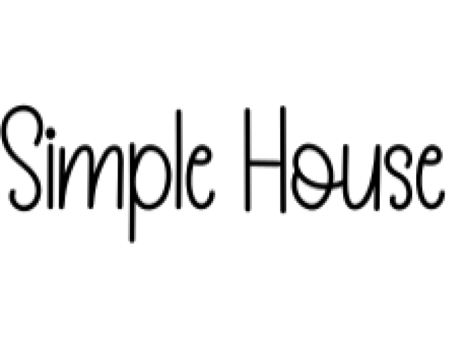 Simple House Font Preview