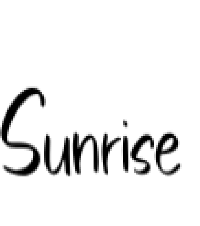 Sunrise Font Preview