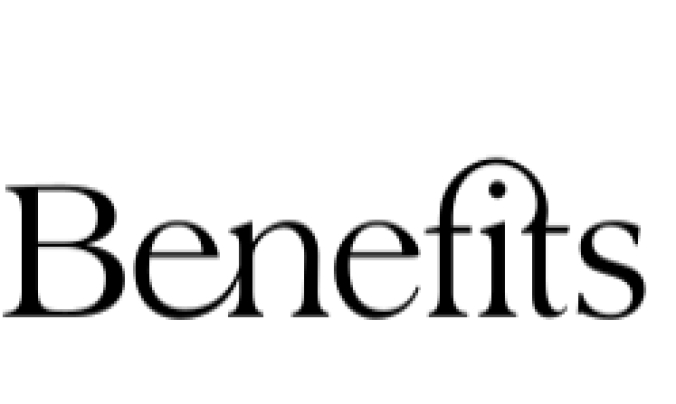 Benefits Font Preview