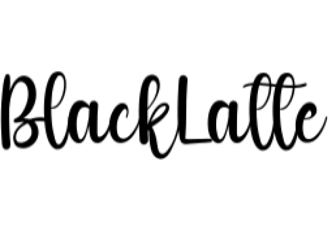 Black Latte Font Preview