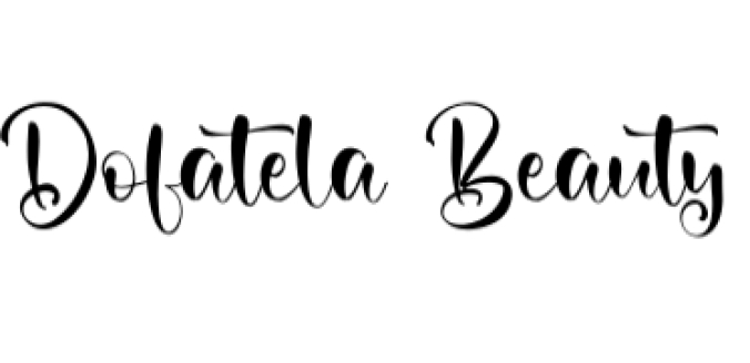 Dofatela Beauty Font Preview