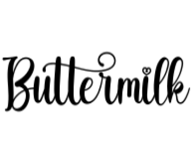 Buttermilk Font Preview