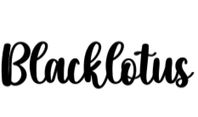 Blacklotus Font Preview