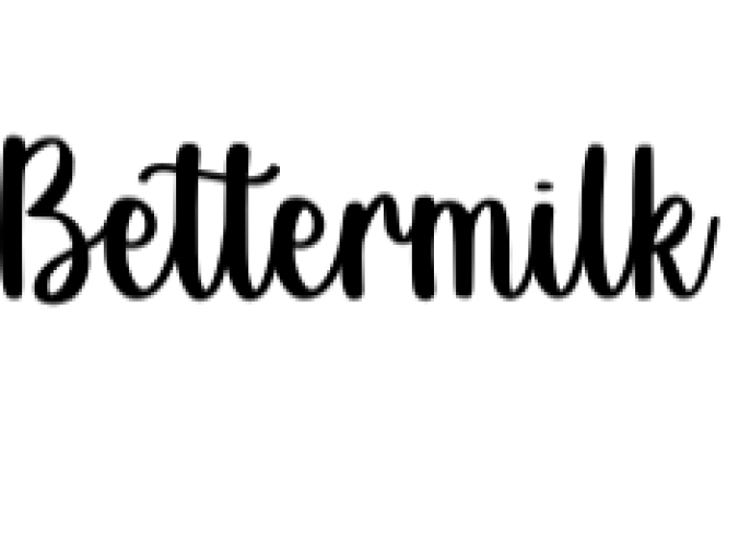 Bettermilk Font Preview