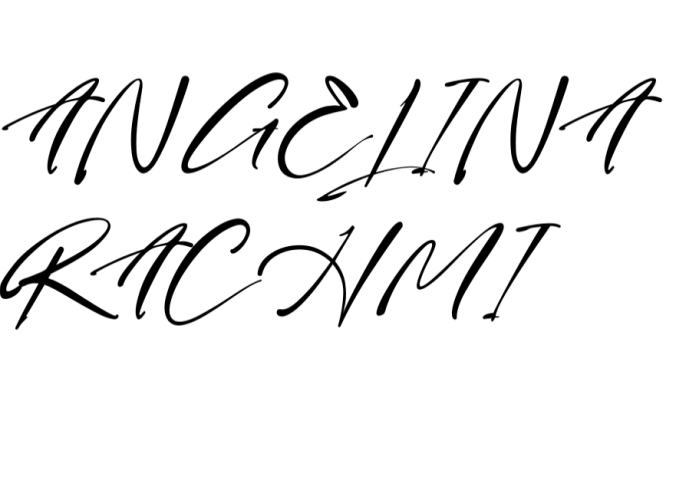 Angelina Rachmi Font Preview