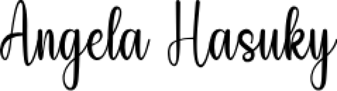 Angela Hasuky Font Preview