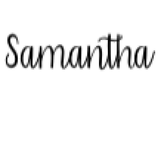 Samantha Font Preview