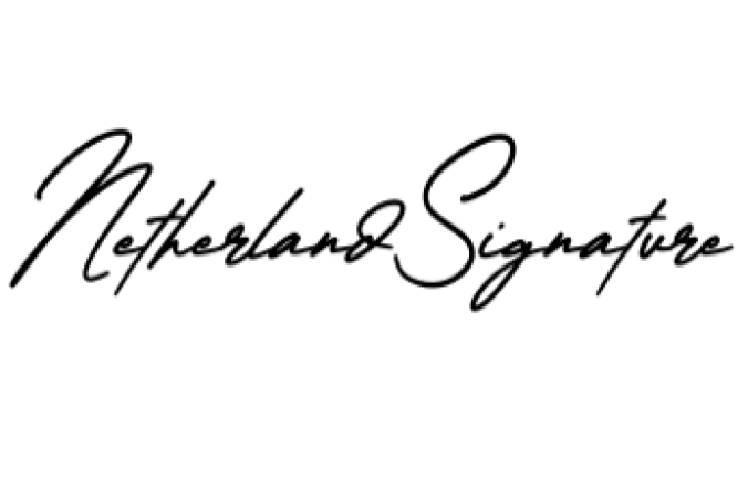 Netherland Signature Font Preview
