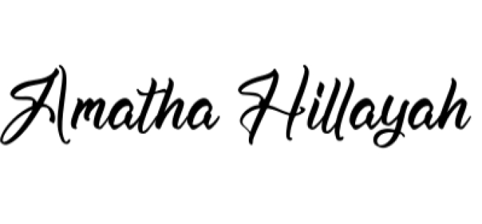 Amatha Hillayah Font Preview