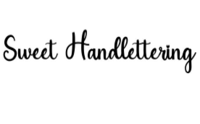 Sweet Handlettering Font Preview