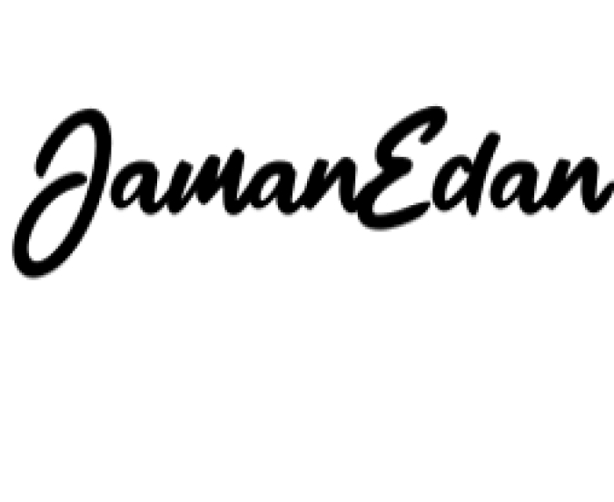 Jaman Edan Script Font Preview