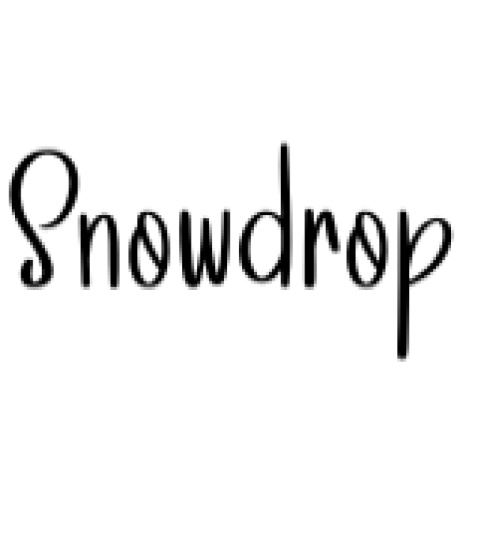 Snowdrop Font Preview