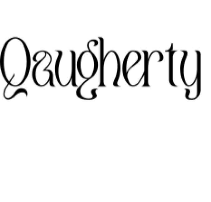 Qaugherty Font Preview