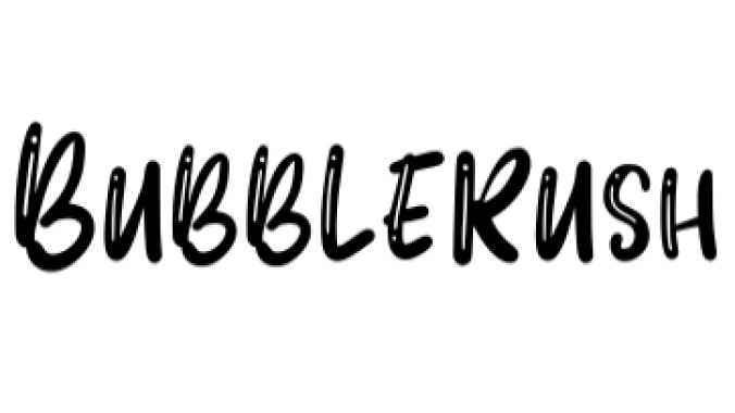 Bubble Rush Font Preview