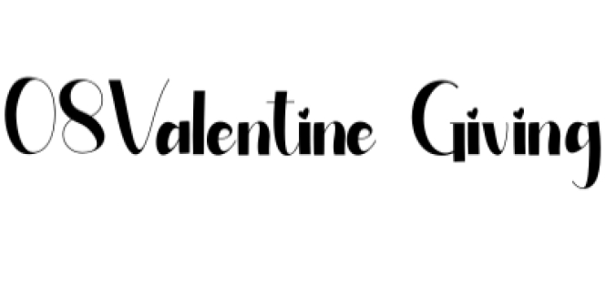 Valentine Giving Font Preview