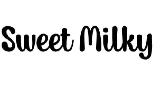 Sweet Milky Font Preview