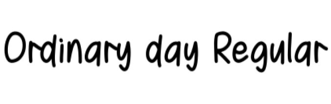 Ordinary Day Font Preview