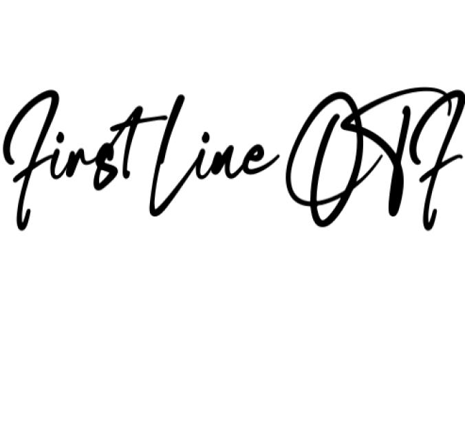 First Line Font Preview
