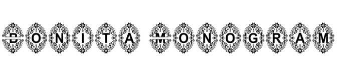 Bonita Monogram Font Preview