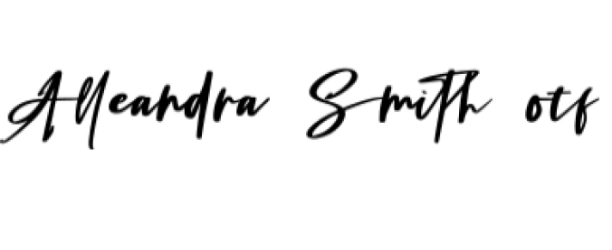 Alleandra Smith Font Preview