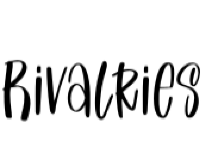 Rivalries Font Preview