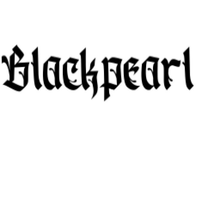 Blackpearl Font Preview