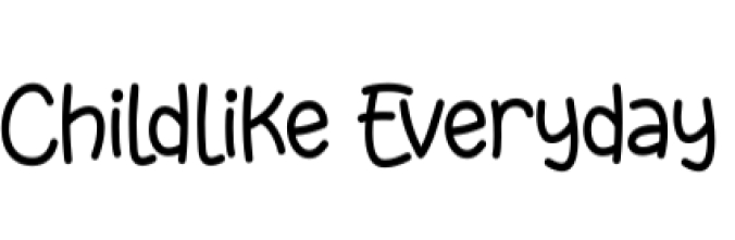Childlike Everyday Font Preview