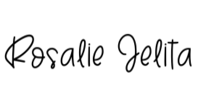 Rosalie Jelita Font Preview