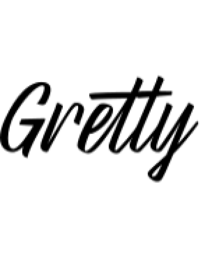 Gretty Script Font Preview