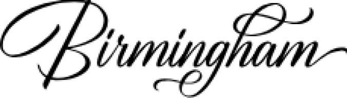 Birmingham Scrip Font Preview