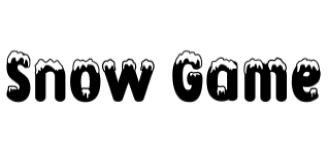 Snow Game Font Preview